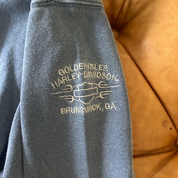 Harley Davidson light blue sweatshirt large - Picture 2 of 5